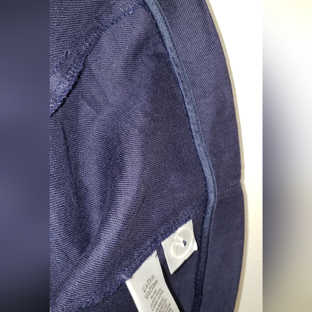H by Halston Sleeveless Linen Dress Navy Blue size 8. NWT - Picture 10 of 12